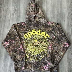 Spyder Woodland Hoodie with Yellow Web and Pink Accents